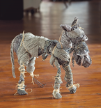 Wrapped and Tied 3D Fabric Animals 