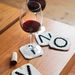 Knit Letter Tile Coasters