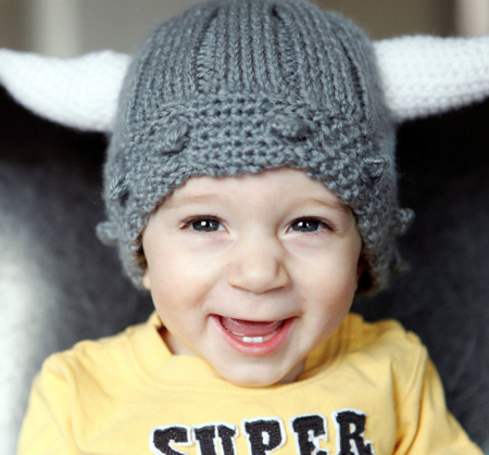 Child's Viking Hat (Free Knitting and Crochet Pattern)