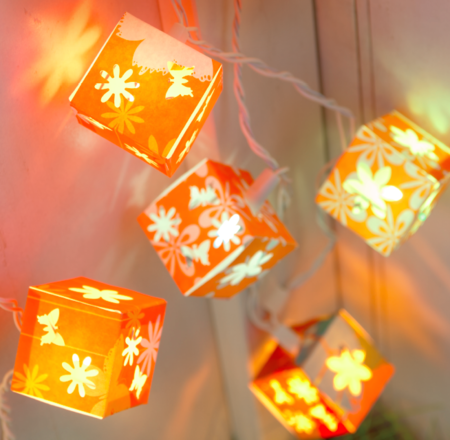 Japanese lantern clearance string lights