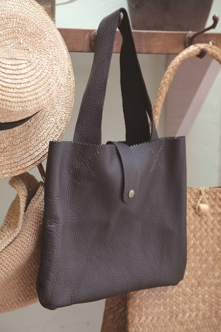 Handmade Casual Leather Tote  - Free Sewing Pattern