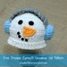 Preemie Earmuff Snowman Hat