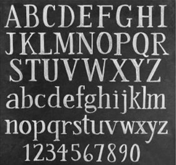 Draw Serif Chalk Lettering