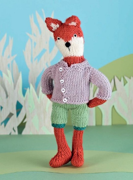 Finlay Fox Knitted Doll (Free Knitting Pattern)