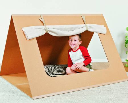 Upcycled Cardboard Camping Tent — Craft for Kids - Craftfoxes