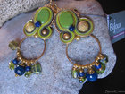 "Green Meadows" Ceramic Soutache Earrings - Handmade in Italy