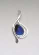 Sea Glass Jewelry - Sterling Rare Cobalt Blue Victorian English Sea Glass Pendant