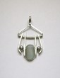 Sea Glass Jewelry  - Sterling Pale Blue Sea Glass Pendant