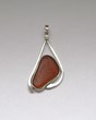 Sea Glass Jewelry - Sterling Brown Sea Glass Pendant