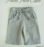 Child's Pleated Pocket Capris