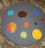 Wagon Wheel Cover Using Reverse Applique Circles