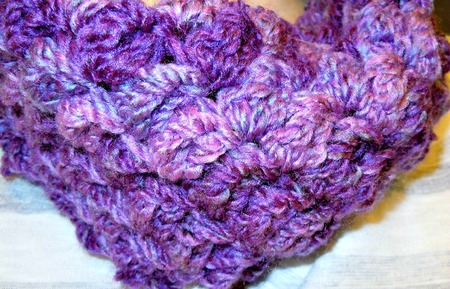 Easy to Crochet Bobbles Infinity Scarf