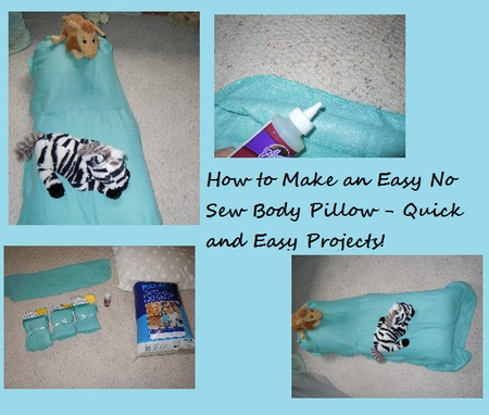 Easy to Make No Sew Body Pillow