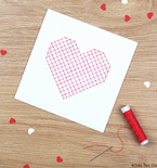 Embroidery heart card