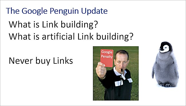 You can get a Google penalty if you buy lots of links to your site - seo tutorial