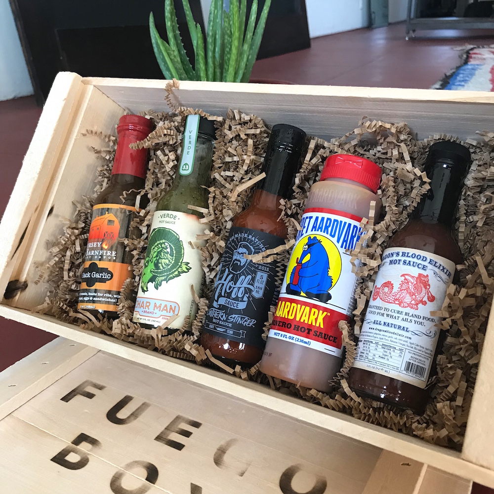 AllStar Crate Hot Sauce Gift Set Fuego Box
