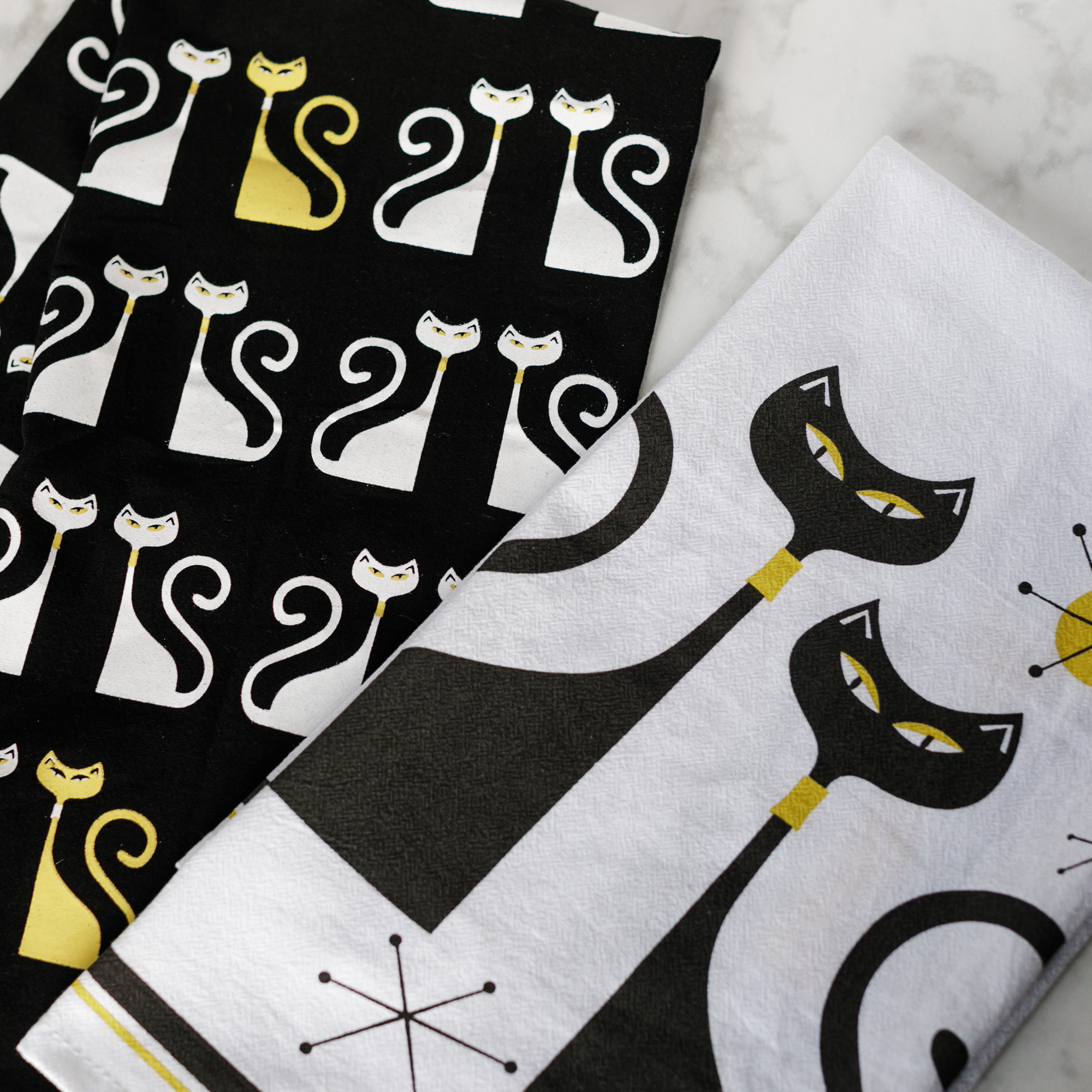Mod Cats Dish Towel Set