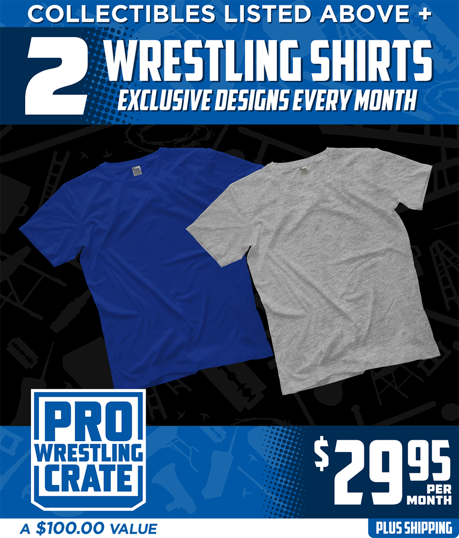 Collectibles Listed Above plus 2 Wrestling Shirts!