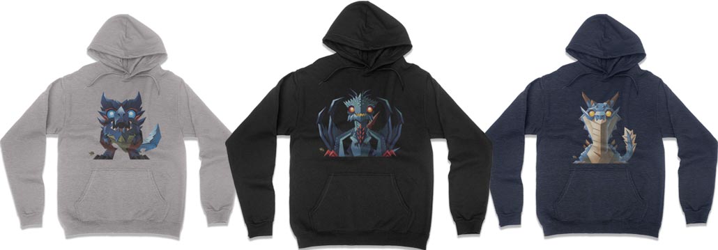 Monster Hunter Minis Now Available as Hoodies!