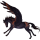 Pegasus-Reitpferd Andalusier Rappe
