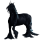 Riding unicorn Friesian Black
