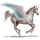 Okřídlený jezdecký jednorožec Lipicán Hnědák