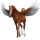Winged riding unicorn Arabian Horse Dark Bay