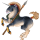 Unicorn pony Fjord Brunblakk