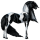 Riding Horse Vanner Black Tobiano