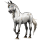 Einhorn-Reitpferd Orlow-Traber Apfelschimmel