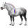 Cheval de trait Percheron Gris Clair