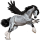 Pégase de trait Percheron Gris Pommelé