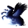 Pegasus-Reitpferd Friese Rappe