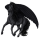 Winged riding unicorn Quarter Horse Black