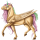 Okřídlený tažný jednorožec Drum Horse Hnědák Tobiano