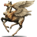 Winged unicorn pony  Mouse Grey