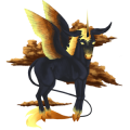 Âne licorne ailé Âne commun Marron