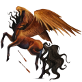 Pegasus-Reitpferd Lusitano Rappe