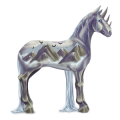 Unicorno pony Haflinger Castano Biondo platino