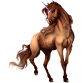 Einhorn-Reitpferd Rappe