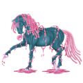 Reitpferd Nokota Overo-Fuchsschecke
