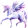 Geflügeltes Einhorn-Reitpferd Orlow-Traber Rappe
