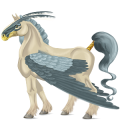 Pegasus-Kaltblut Drum Horse Rappe mit Tobiano-Scheckung
