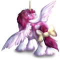 Winged draft unicorn Dapple Gray