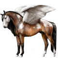 Pegasus-Reitpferd Rotbrauner