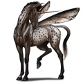 Geflügelter Einhorn-Esel Hausesel Braun