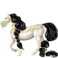 Cheval de trait Shire Noir