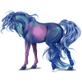 Poney Highland Pony Gris Pommelé