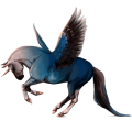 Licorne de selle ailée Cheval de Selle Allemand Alezan