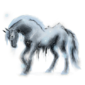 Cheval de trait Percheron Gris Pommelé